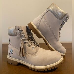 Timberland Premium 6 IN Waterproof Gray Nubuck Boots Size 10